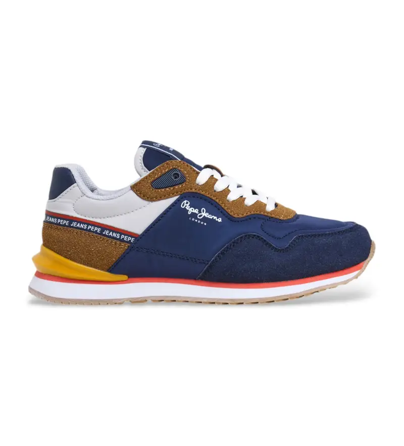 per ragazzo PBS40013 Sneakers blu navy London Jump (33), Basso, Stringhe, Casual, moda per bambini