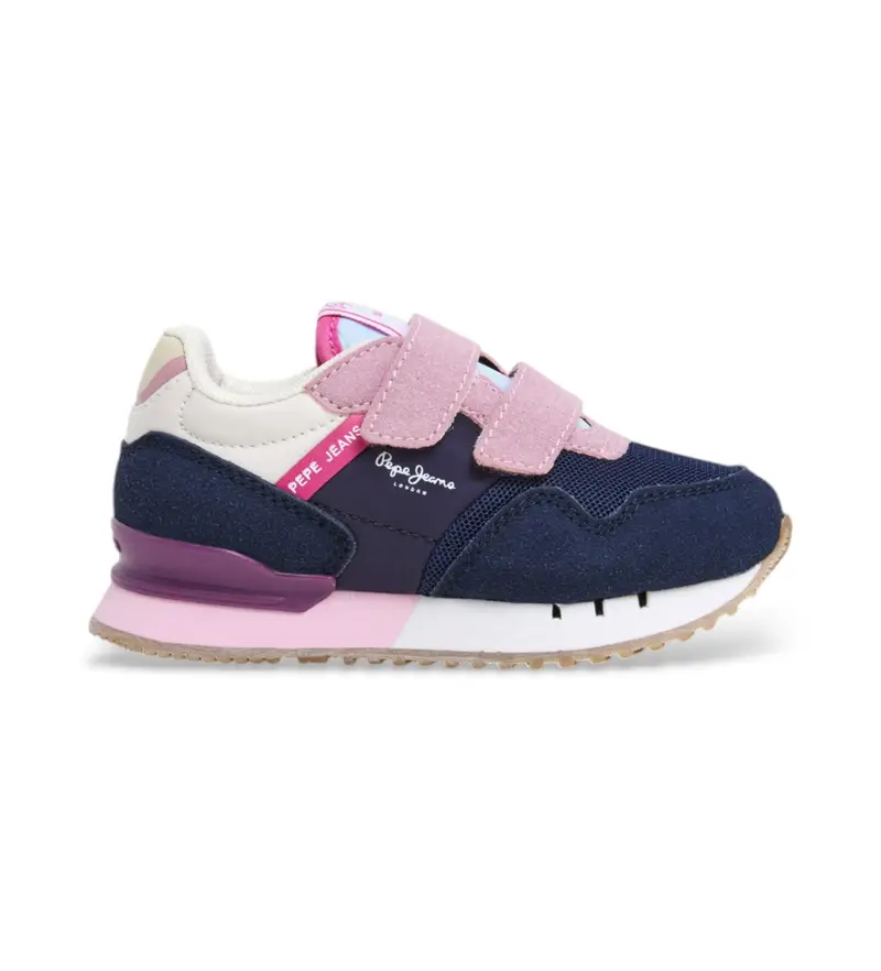 per ragazzo PGS40018 Sneaker London Band multicolore (26), Basso, Stringhe, Casual, Navy, moda per bambini
