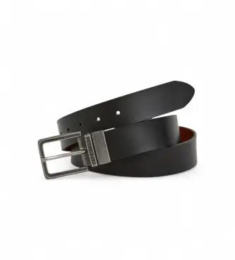 per uomo PM021060 Cintura reversibile nera (85 cm), Nero, Casual, Pelle