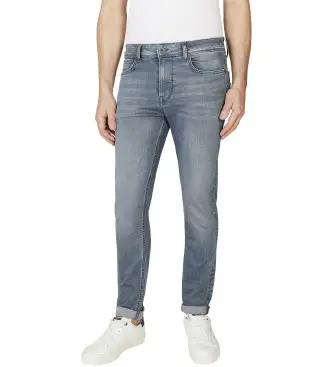 per uomo PM207387UM3 Jeans skinny fit Finsbury grigio (28/32), Casual, Cotone, Denim