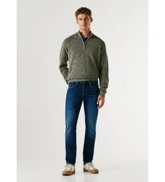 per uomo PM20845335AD Jeans estivi blu dritti (30/32), Casual, Cotone, Denim