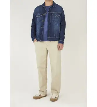 per uomo PM2084540 Pantaloni beige Tapered Helix larghi (31/34), Casual, Cotone Bianco