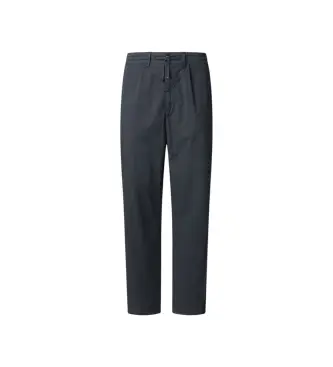per uomo PM2100002 Pantaloni chino blu navy larghi e rilassati (30), Casual, Cotone