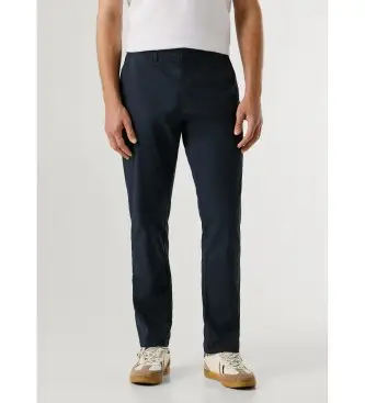 per uomo PM2100073 Pantaloni chino slim, popeline blu navy (30), Casual, Cotone