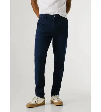 per uomo PM2100081 Pantaloni Stanley Chino blu navy (32), Casual, Cotone