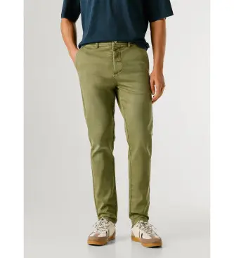 per uomo PM2100081 Pantaloni verdi Stanley Chino (30), Casual, Verde, Cotone