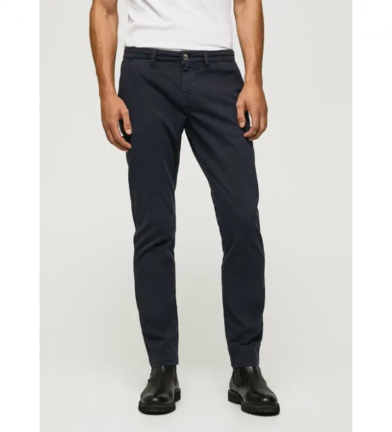 per uomo PM211460C34 Pantaloni Charly blu scuro (28/34), Casual, Cotone, Navy