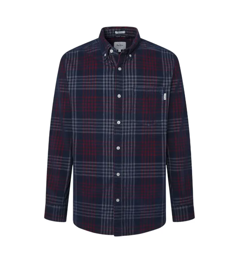 per uomo PM308726 Camicia in velluto a coste Marcus blu scuro (M), Casual, Cotone, Manica lunga, Navy