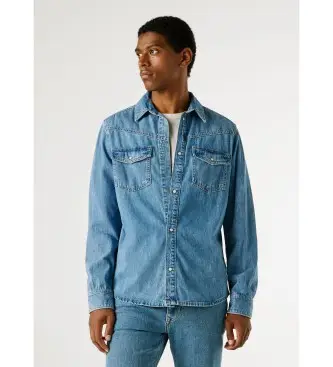 per uomo PM30909153V2 Autentica maglia blu Brooks (XXL), Casual, Cotone, Manica lunga