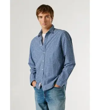 per uomo PM3091180 Camicia blu Presley (L), Casual, Cotone, Manica lunga Azzurro