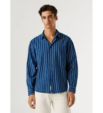 per uomo PM3091189 Camicia blu Paxton (L), Casual, Cotone, Manica lunga