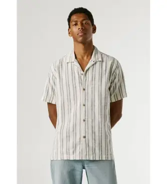 per uomo PM3091195 Camicia Pershore color bianco sporco (L), Casual, Cotone, Manica corta