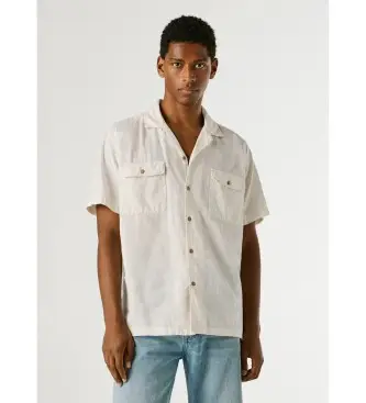 per uomo PM3091196 Camicia Paulo, color bianco sporco (L), Casual, Lino, Manica corta