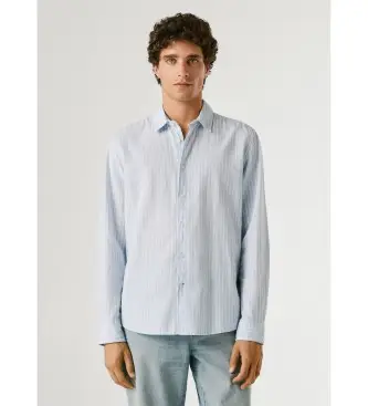 per uomo PM3091202 Camicia blu Philippe (M), Casual, Lino, Manica lunga
