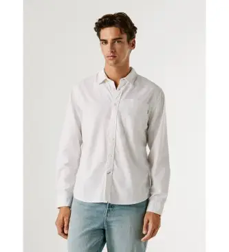 per uomo PM3091203 Camicia bianca di Pavel (L), Bianco, Casual, Cotone, Manica lunga