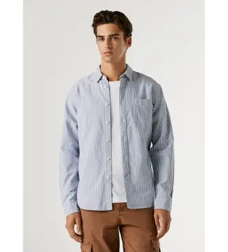 per uomo PM3091209 Camicia blu Prescot (L), Casual, Cotone, Classico, Manica lunga