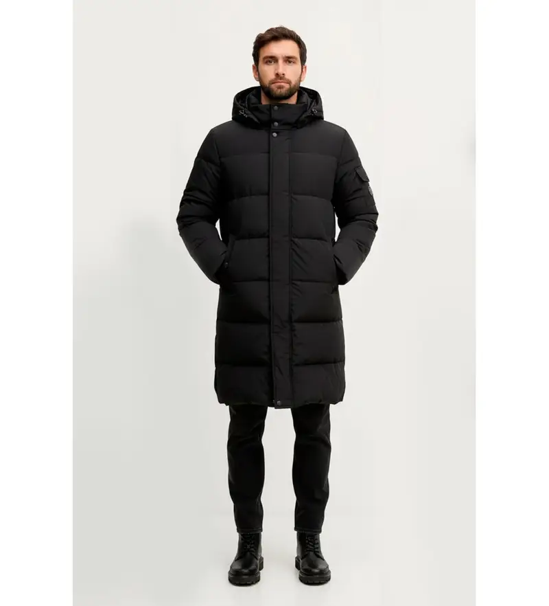 per uomo. PM4027168 Cappotto nero Jussel (S), Casual, Poliestere