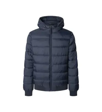 per uomo PM4027187 Cappotto imbottito con cappuccio blu navy (XS), Casual, Poliamide