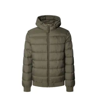 per uomo PM4027187 Cappotto imbottito verde con cappuccio (S), Casual, Poliamide