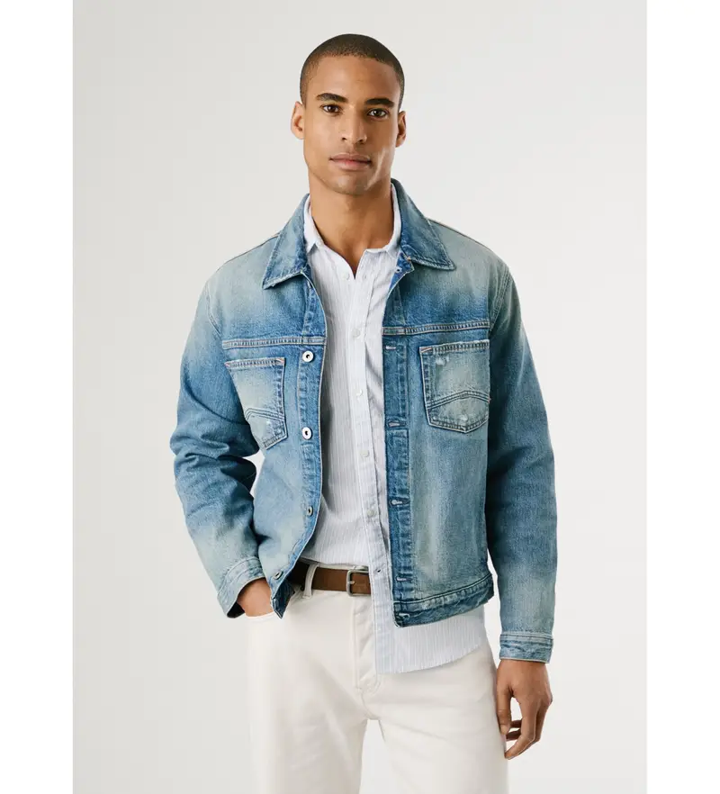 per uomo PM403168 Giacca blu regolare Horsham (M), Casual, Cotone, Denim