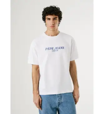 per uomo PM509958 Maglietta bianca Tadeo (L), Bianco, Casual, Cotone, Manica corta