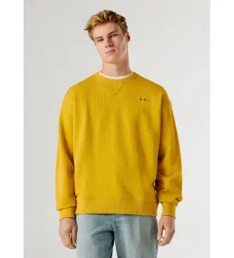 per uomo PM5800154 Felpa color senape con piccolo logo Geo (L), Casual, Cotone