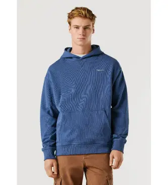 per uomo PM5800155 Felpa blu con logo piccolo Geo (S), Casual, Cotone