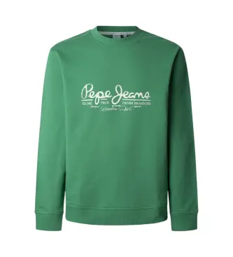 per uomo PM582832 Felpa Dumas Crew verde (S), Casual, Cotone, Sostenibile