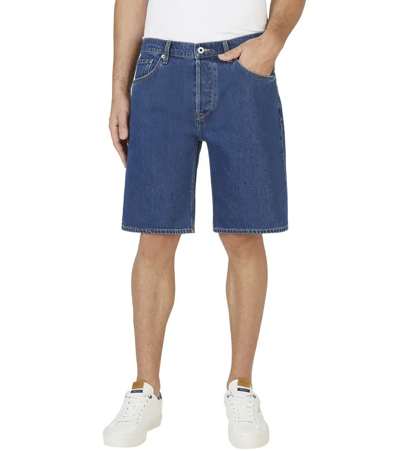 per uomo PM801176IC9 Pantaloncini blu larghi (33), Casual, Cotone, Denim