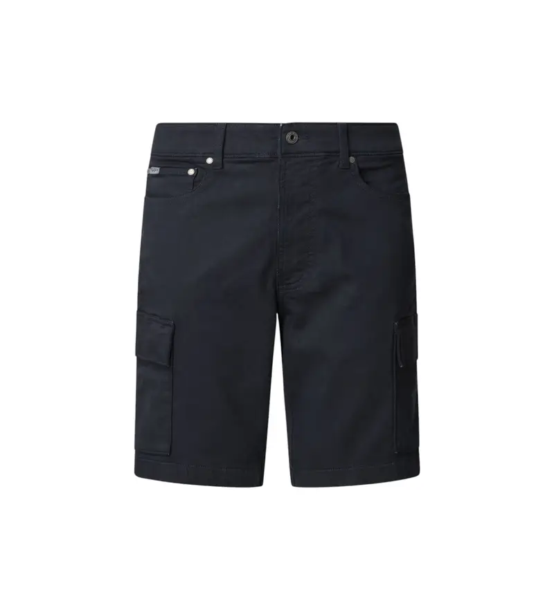 per uomo PM801177 Pantaloncini cargo blu navy Gymdigo (28), Casual, Lino, Sostenibile