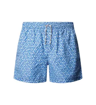 per uomo PMB100011 Costume da bagno blu stampato (L), Beachwear, Poliestere