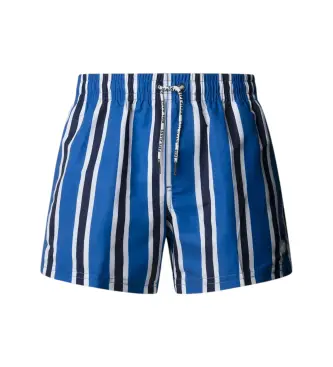 per uomo PMB100016 Costume da bagno a righe blu (S), Beachwear, Polister riciclato, Sostenibile