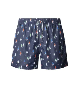 per uomo PMB100027 Costume da bagno per barche marine (L), Blu, Giallo, Beachwear, Poliestere