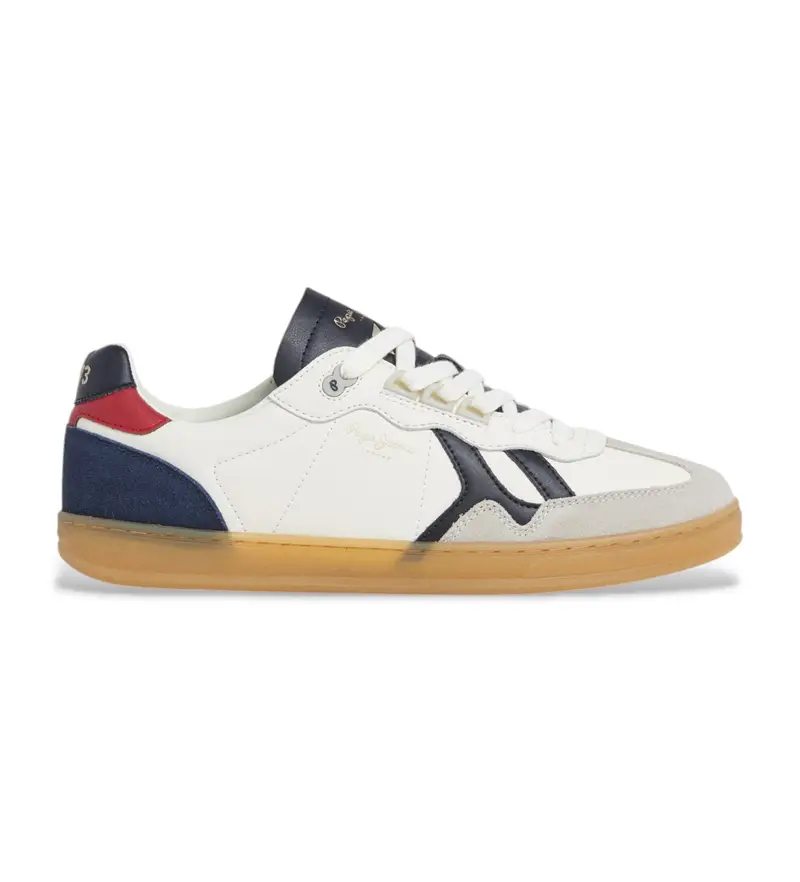 per uomo PMS000008 Sneakers Ball Origin in pelle bianca (46), Bianco, Basso, Stringhe, Casual