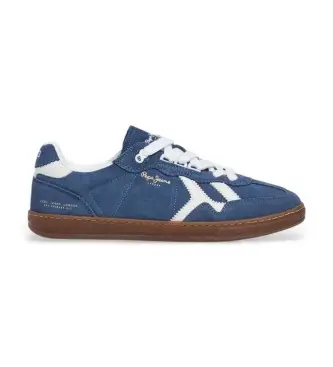 per uomo PMS000031 Sneakers Ball Retro in pelle blu navy (41), Basso, Stringhe, Casual