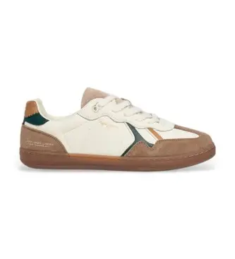 per uomo PMS000033 Sneakers Ball Campus in pelle bianco sporco (41), Basso, Stringhe, Casual