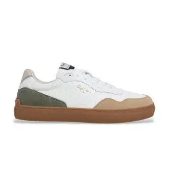 per uomo PMS000036 Sneakers Camden Urban in pelle bianca (40), Bianco, Basso, Stringhe, Casual