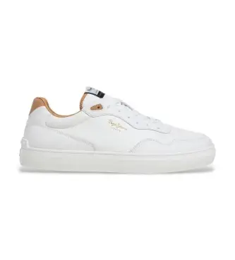 per uomo PMS000038 Sneakers Camden Main in pelle bianca (40), Bianco, Basso, Stringhe, Casual