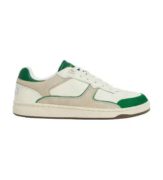 per uomo PMS00015 Sneakers Kore Evolution M in pelle bianco sporco, verde (43), Basso, 1 a 3 cm, Stringhe, Casual