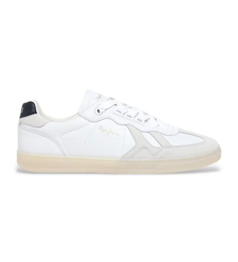 per uomo. PMS00041 Sneakers in pelle White Ball Club (40), Bianco, Basso, Stringhe, Casual