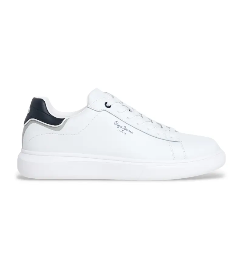 per uomo PMS00044 Sneakers Eaton One in pelle bianca (40), Bianco, Basso, Stringhe, Casual