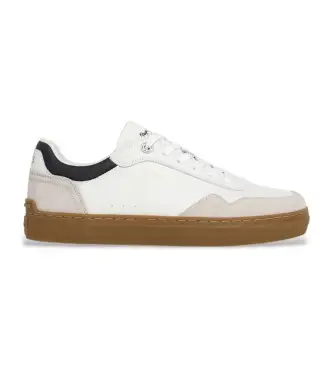 per uomo PMS00046 Sneakers in pelle bianca Camden Collar (42), Bianco, Basso, Stringhe, Casual