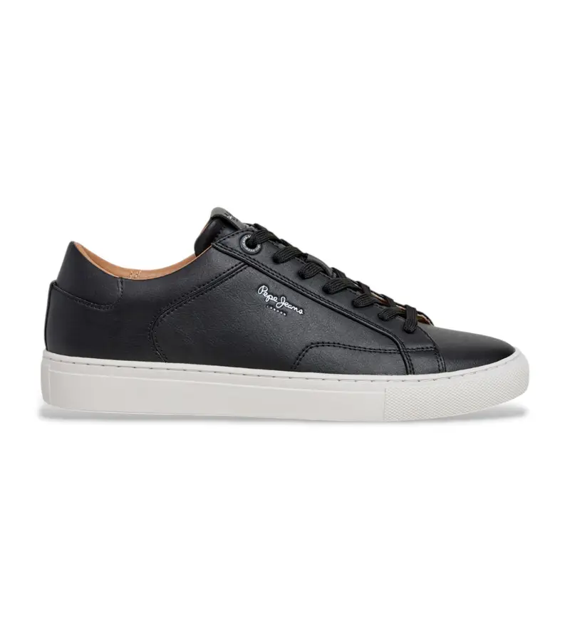 per uomo. PMS00048 Sneakers nere Joe Basic (41), Nero, Basso, Stringhe, Casual Pelle