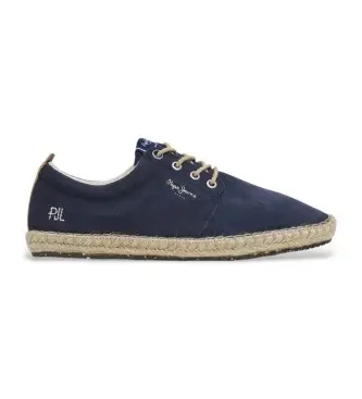per uomo PMS10336 Sneakers in pelle blu navy Tourist West (43), Basso, Stringhe, Casual