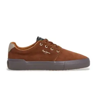 per uomo PMS300002 Sneakers Ben Casual in pelle marrone (42), Basso, Camoscio, Stringhe