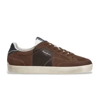 per uomo PMS300005 Sneakers in pelle marrone Lane Twist (44), Basso, Stringhe, Casual