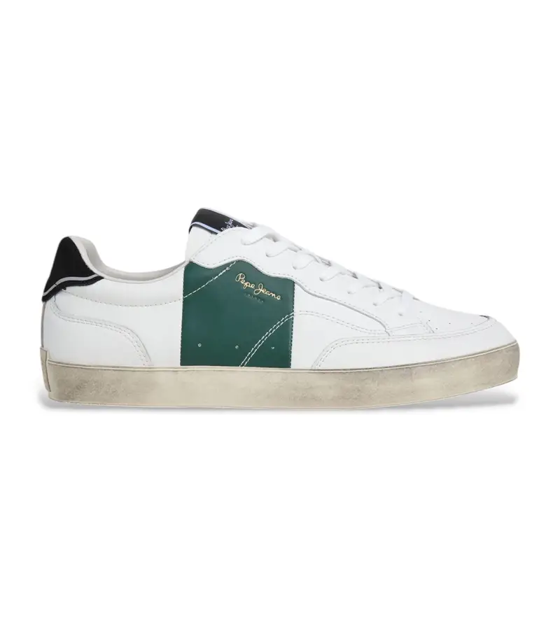 per uomo. PMS300007 Sneakers in pelle bianca Lane Mix (41), Bianco, Basso, Stringhe, Casual