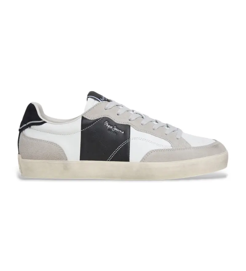 per uomo. PMS300008 Sneakers in pelle bianca Lane Iron (41), Bianco, Basso, Stringhe, Casual