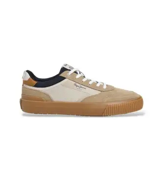 per uomo PMS300019 Sneakers beige Nolan Street (42), Basso, Camoscio, Stringhe, Casual