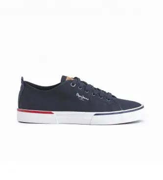 per uomo PMS30811 Scarpe basic Kenton Smart navy (42), Tessuto, Basso, Stringhe, Casual Pelle